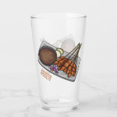 Abbildung des Satay-Cartoon Glas (Rückseite)