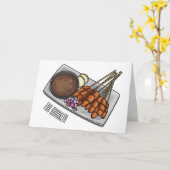 Abbildung des Satay-Cartoon Karte (Gelbe Blume)