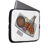 Abbildung des Satay-Cartoon Laptopschutzhülle (Vorne Rechts)
