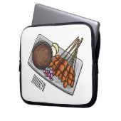 Abbildung des Satay-Cartoon Laptopschutzhülle (Vorderseite Links)