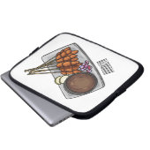 Abbildung des Satay-Cartoon Laptopschutzhülle (Vorne Knopf)