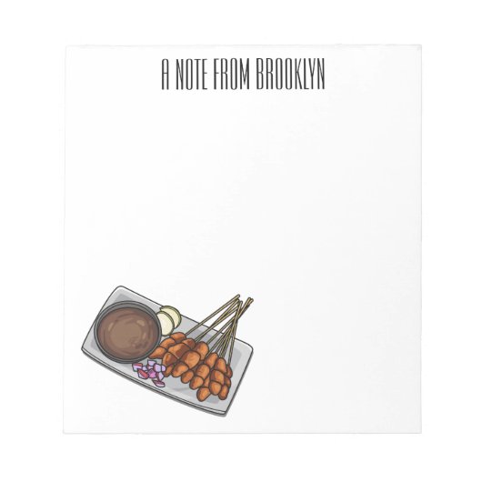 Abbildung des Satay-Cartoon Notizblock (Vorderseite)