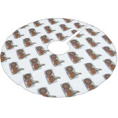 Abbildung des Satay-Cartoon Polyester Weihnachtsbaumdecke (Schrägansicht)