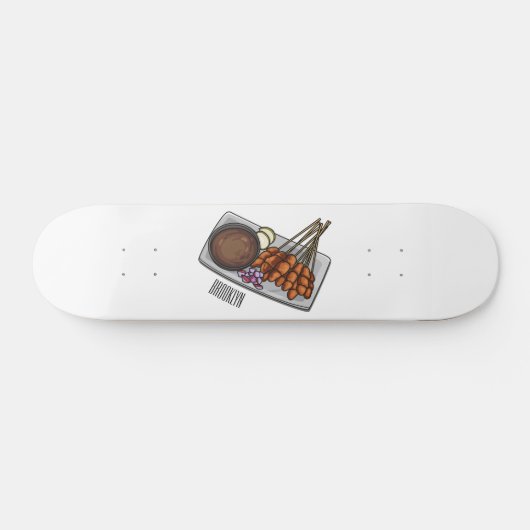 Abbildung des Satay-Cartoon Skateboard (Horizontal)