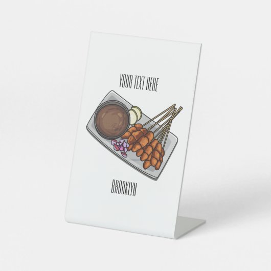 Abbildung des Satay-Cartoon Sockelschild (Vorderseite)