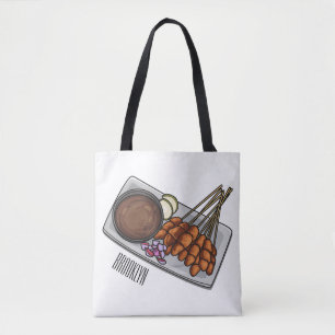 Abbildung des Satay-Cartoon Tasche