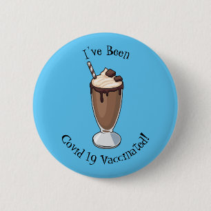 Abbildung des Schokoladenmilch-Cartoon Button