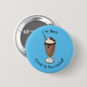 Abbildung des Schokoladenmilch-Cartoon Button (Vorne & Hinten)