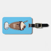 Abbildung des Schokoladenmilch-Cartoon Gepäckanhänger (Vorderseite horizontal)