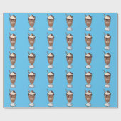 Abbildung des Schokoladenmilch-Cartoon Geschenkpapier (Flach)