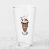 Abbildung des Schokoladenmilch-Cartoon Glas (Rückseite)