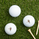 Abbildung des Schokoladenmilch-Cartoon Golfball (Insitu Gras)