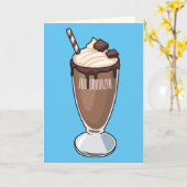 Abbildung des Schokoladenmilch-Cartoon Karte (Gelbe Blume)