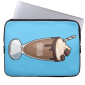 Abbildung des Schokoladenmilch-Cartoon Laptopschutzhülle (Vorderseite)