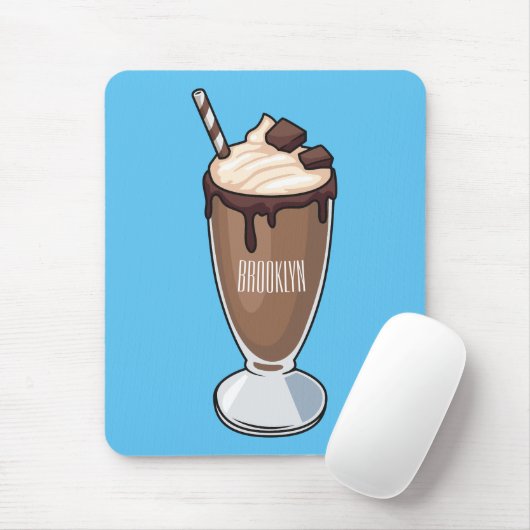 Abbildung des Schokoladenmilch-Cartoon Mousepad (Mit Mouse)