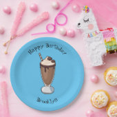 Abbildung des Schokoladenmilch-Cartoon Pappteller (Party)