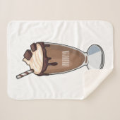 Abbildung des Schokoladenmilch-Cartoon Sherpadecke (Vorderseite (Horizontal))