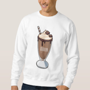 Abbildung des Schokoladenmilch-Cartoon Sweatshirt