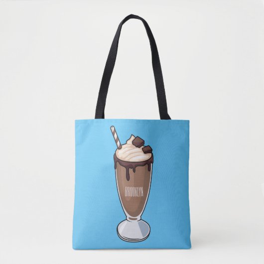 Abbildung des Schokoladenmilch-Cartoon Tasche (Vorderseite)