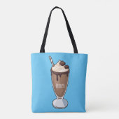 Abbildung des Schokoladenmilch-Cartoon Tasche (Rückseite)