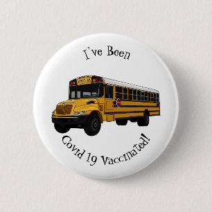 Abbildung des Schulbus-Cartoon Button