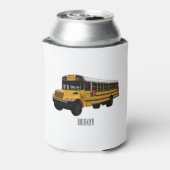 Abbildung des Schulbus-Cartoon Dosenkühler (Kanne Rückseite)