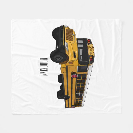 Abbildung des Schulbus-Cartoon Fleecedecke (Vorderseite (Horizontal))