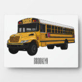 Abbildung des Schulbus-Cartoon Fotoplatte (Vorderseite)