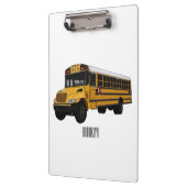 Abbildung des Schulbus-Cartoon Klemmbrett (Links)
