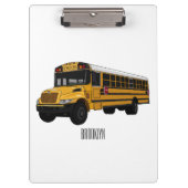 Abbildung des Schulbus-Cartoon Klemmbrett (Vorderseite)