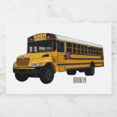 Abbildung des Schulbus-Cartoon Lebensmitteletikett (Einzelnes Label)