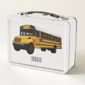 Abbildung des Schulbus-Cartoon Metall Brotdose (Rückseite)