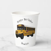Abbildung des Schulbus-Cartoon Pappbecher (Vorderseite)