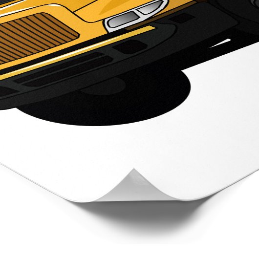 Abbildung des Schulbus-Cartoon Poster (Ecke)