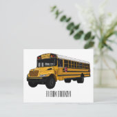 Abbildung des Schulbus-Cartoon Postkarte (Stehend Vorderseite)