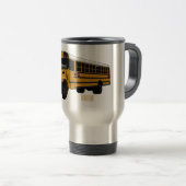 Abbildung des Schulbus-Cartoon Reisebecher (VorderseiteRechts)
