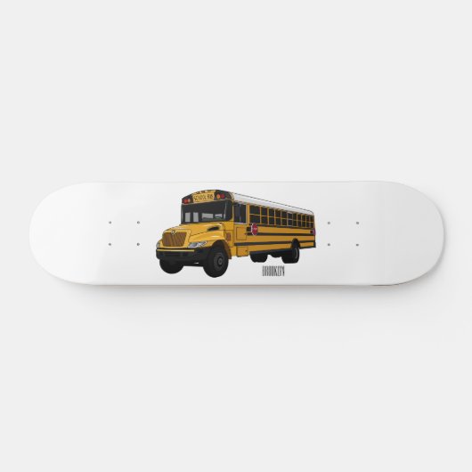 Abbildung des Schulbus-Cartoon Skateboard (Horizontal)