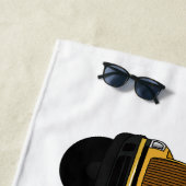 Abbildung des Schulbus-Cartoon Strandtuch (Beispiel)