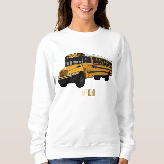 Abbildung des Schulbus-Cartoon Sweatshirt (Vorderseite)