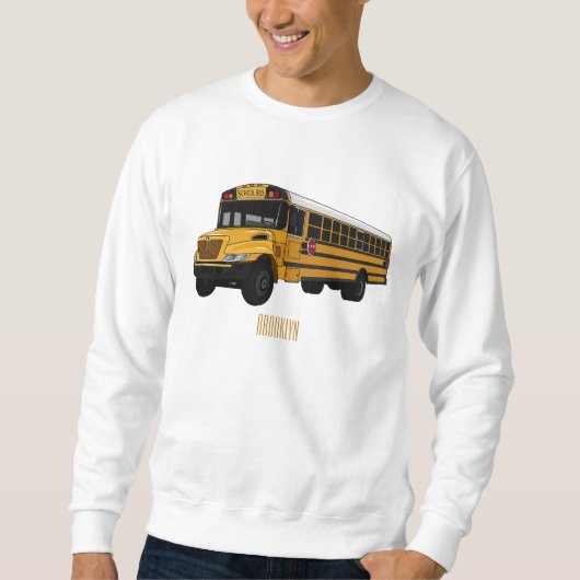 Abbildung des Schulbus-Cartoon Sweatshirt (Vorderseite)