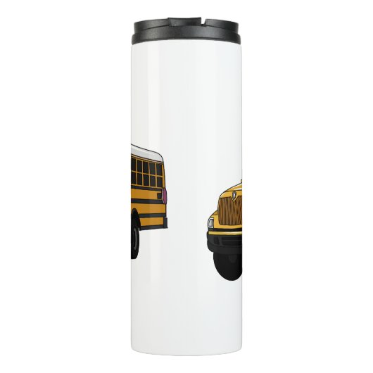 Abbildung des Schulbus-Cartoon Thermosbecher (Rückseite)