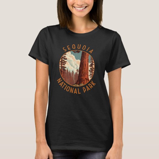 Abbildung des Sequoia-Nationalparks T-Shirt (Vorderseite)