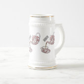 Abbildung des Teacup-Set-Cartoon Bierglas (VorderseiteRechts)