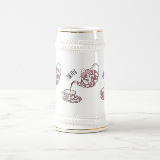 Abbildung des Teacup-Set-Cartoon Bierglas (Mittel)