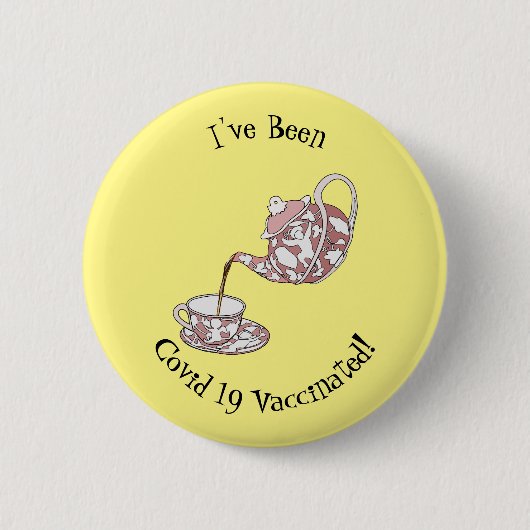 Abbildung des Teacup-Set-Cartoon Button (Vorderseite)