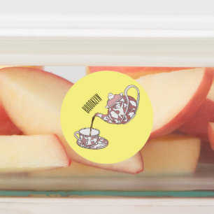 Abbildung des Teacup-Set-Cartoon Etiketten