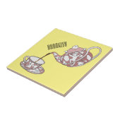 Abbildung des Teacup-Set-Cartoon Fliese (Seite)