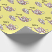 Abbildung des Teacup-Set-Cartoon Geschenkpapier (Ecke)