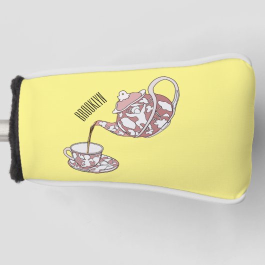 Abbildung des Teacup-Set-Cartoon Golf Headcover (Vorderseite)