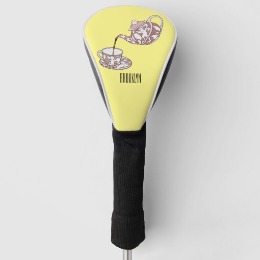 Abbildung des Teacup-Set-Cartoon Golf Headcover (Vorderseite)